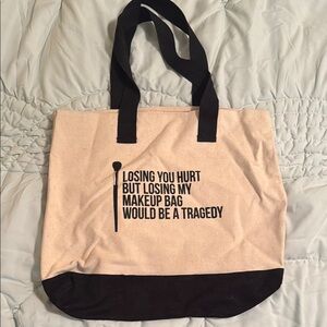 Sephora Collection Canvas Tote Bag with Black Accents